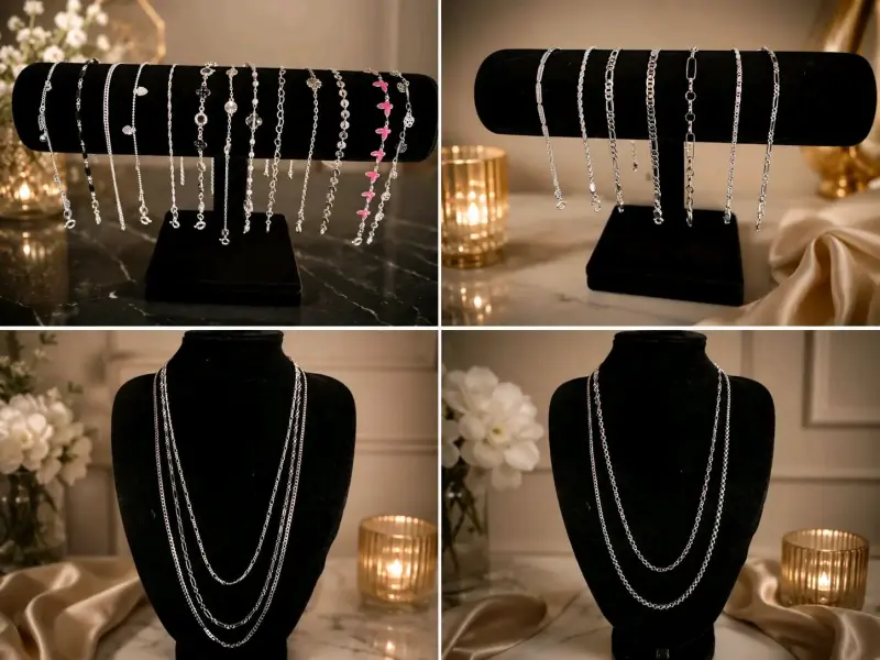Pulseras de cadena plata - 3