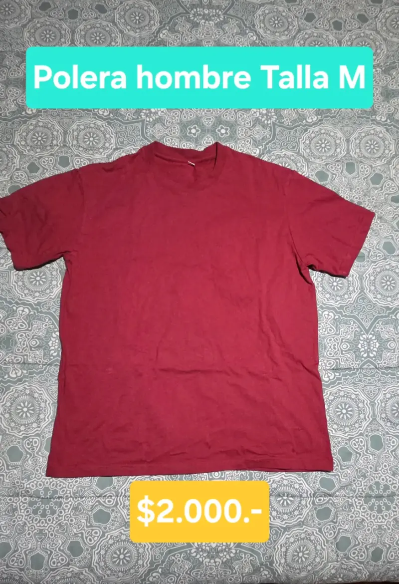 Polera roja para hombre