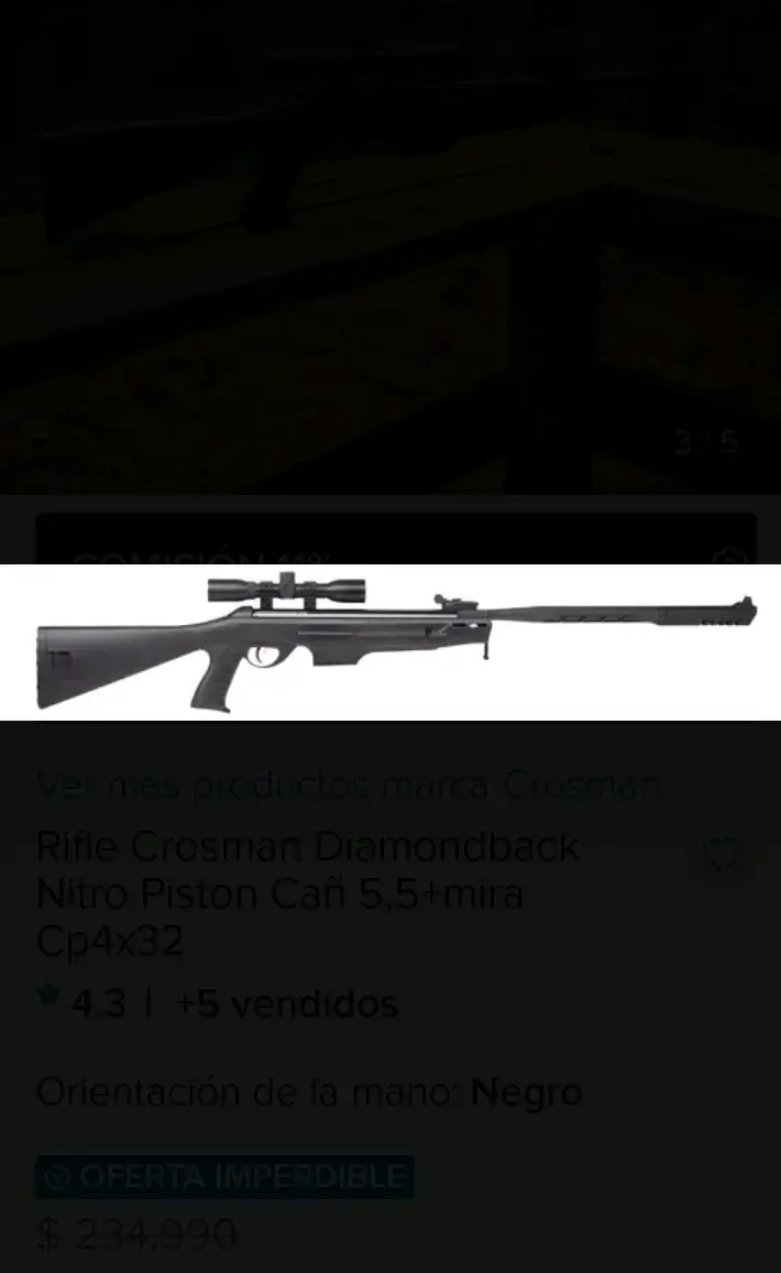Rifle de aire comprimido Crosman Diamondbacks 5,5 - 2