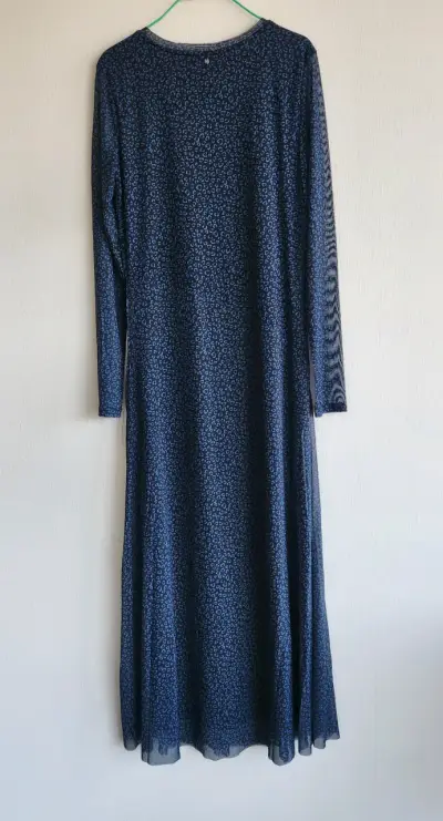 Vestido azul estampado Foster - miniatura 3