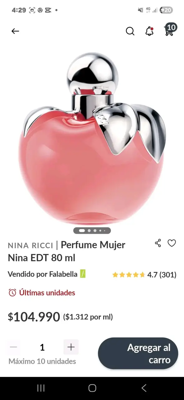 Perfume mujer Nina Ricci EDT