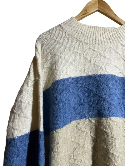 Suéter beige y azul - miniatura 2