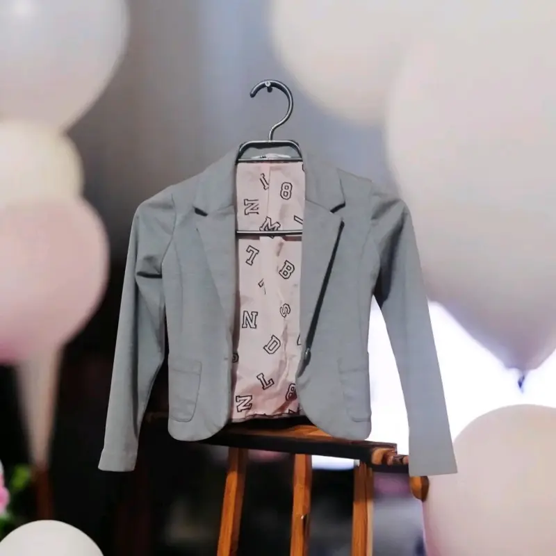 Vestido y blazer gris a cuadros T7-8 - 2