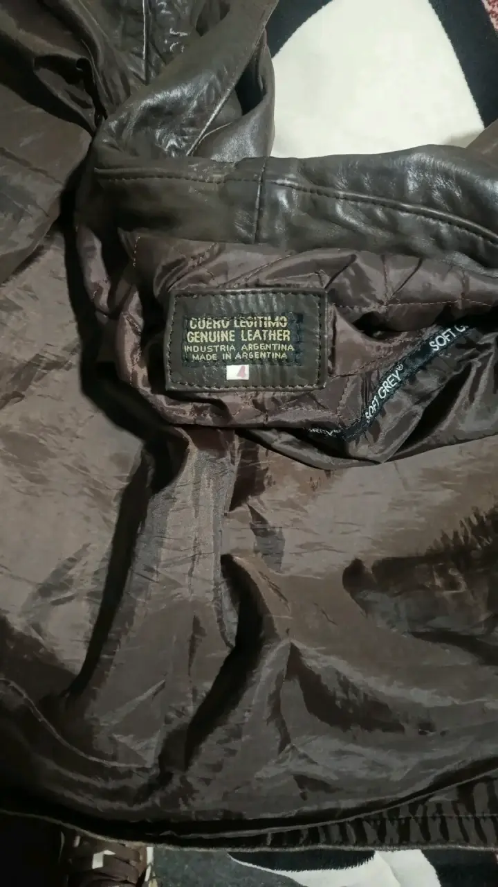 Chaqueta de cuero marrón - 3