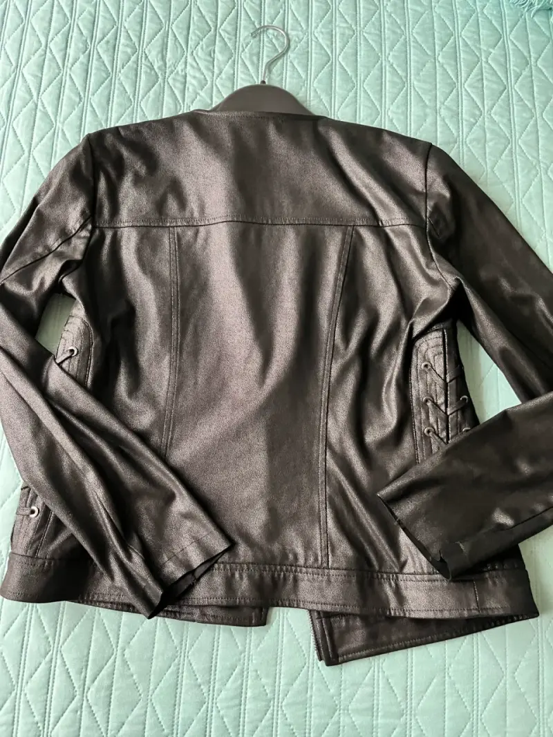 Chaqueta negra estilo biker ash talla 38 - 2