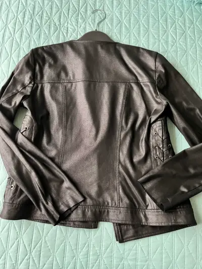 Chaqueta negra estilo biker ash talla 38 - miniatura 2
