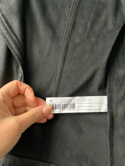 Chaqueta negra estilo biker ash talla 38 - miniatura 3