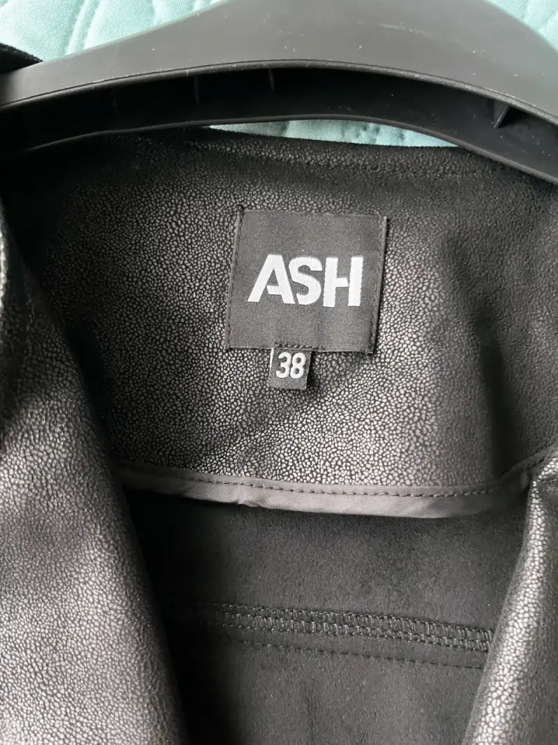 Chaqueta negra estilo biker ash talla 38 - 4