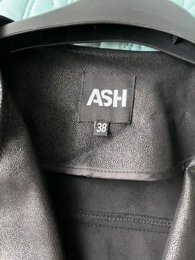 Chaqueta negra estilo biker ash talla 38 - miniatura 4