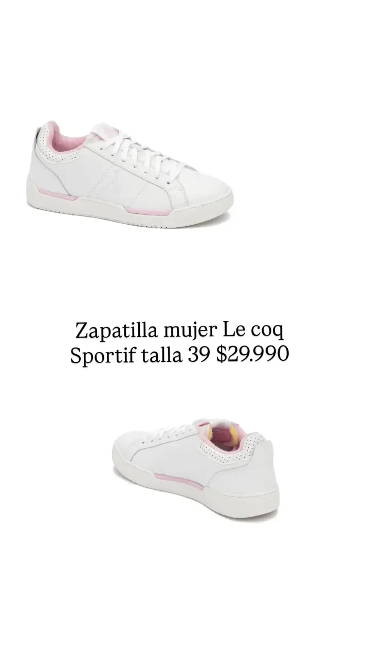 Zapatillas deportivas blancas y rosas nuevas 39 - 3