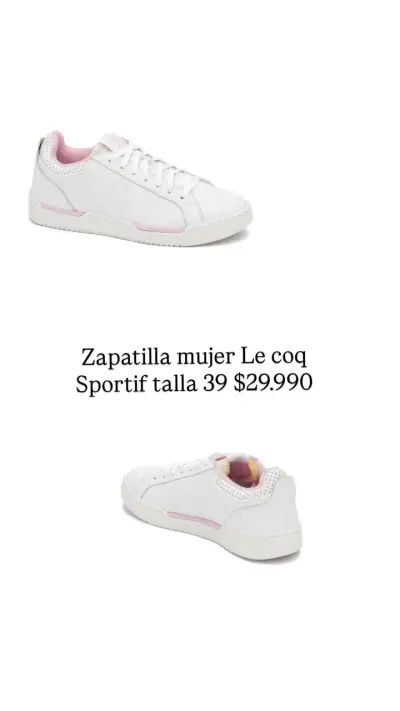 Zapatillas deportivas blancas y rosas nuevas 39 - miniatura 3