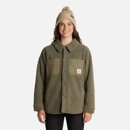 Chaqueta de lana verde oliva Haka Honu nueva M - 3