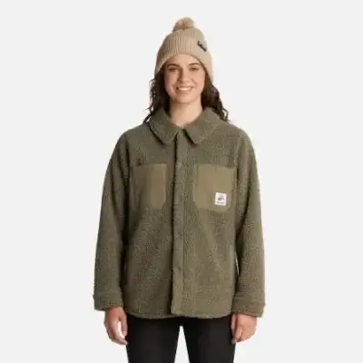 Chaqueta de lana verde oliva Haka Honu nueva M - miniatura 3
