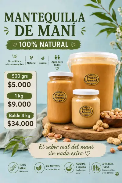 Mantequilla de maní 1 kg - miniatura 1