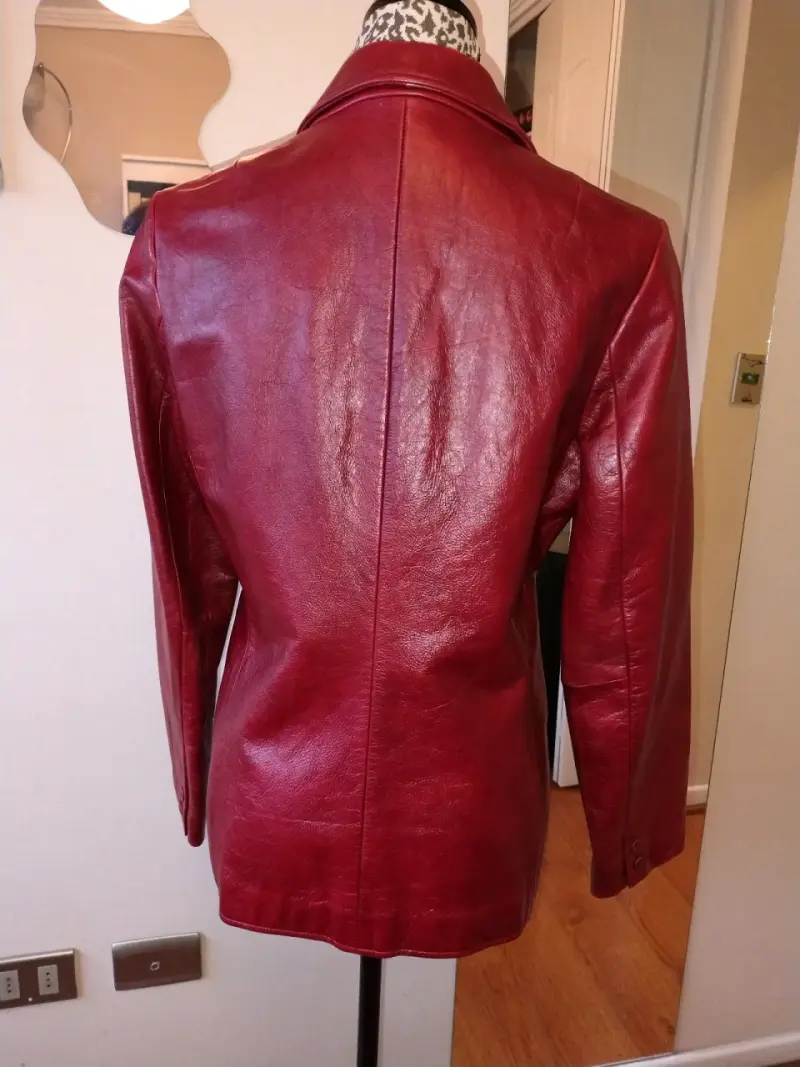 Blazer rojo de cuero - 2