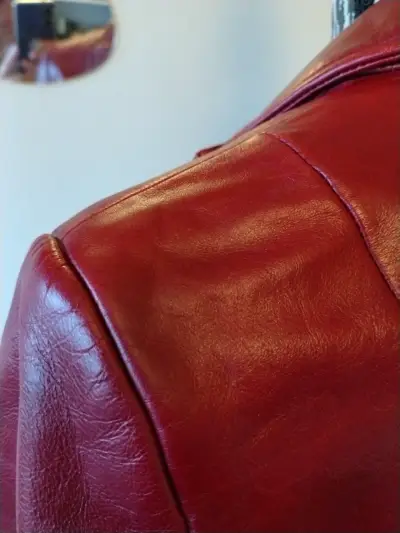 Blazer rojo de cuero - miniatura 4