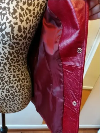 Blazer rojo de cuero - miniatura 5