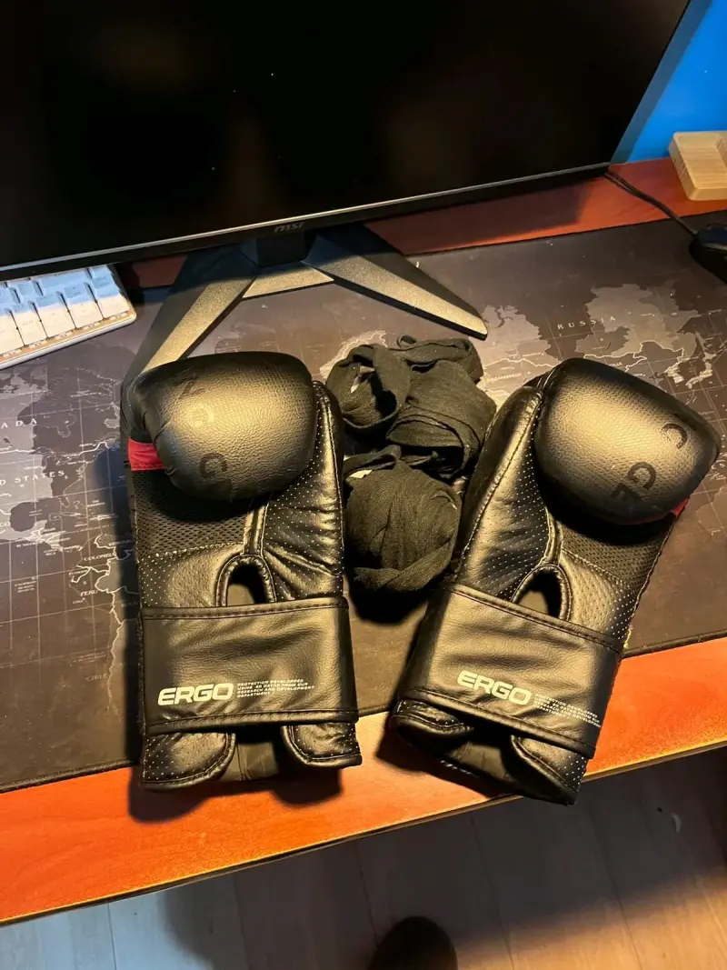Guante de boxeo 14oz negro - 2