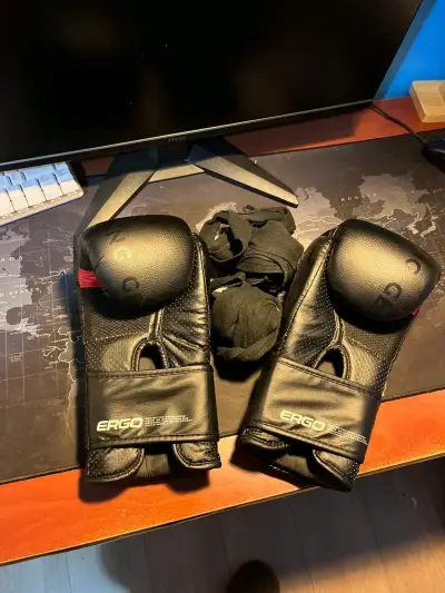 Guante de boxeo 14oz negro - miniatura 2