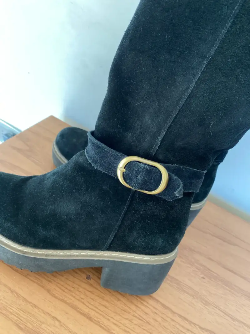 Botas negras de gamuza - 4