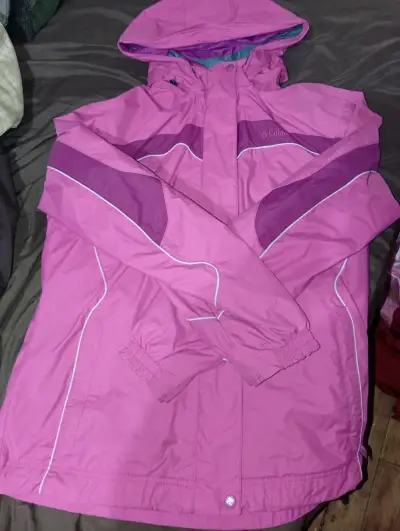 Chaqueta impermeable morada Columbia - miniatura 1