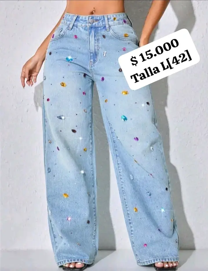 Jeans bordados mujer
