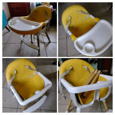 Silla para bebé amarilla con bandeja - miniatura 1