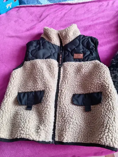 Chaqueta  polar Black and blue  beige y negro - miniatura 1