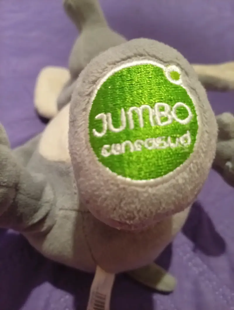 Peluche elefante gris suave - 2