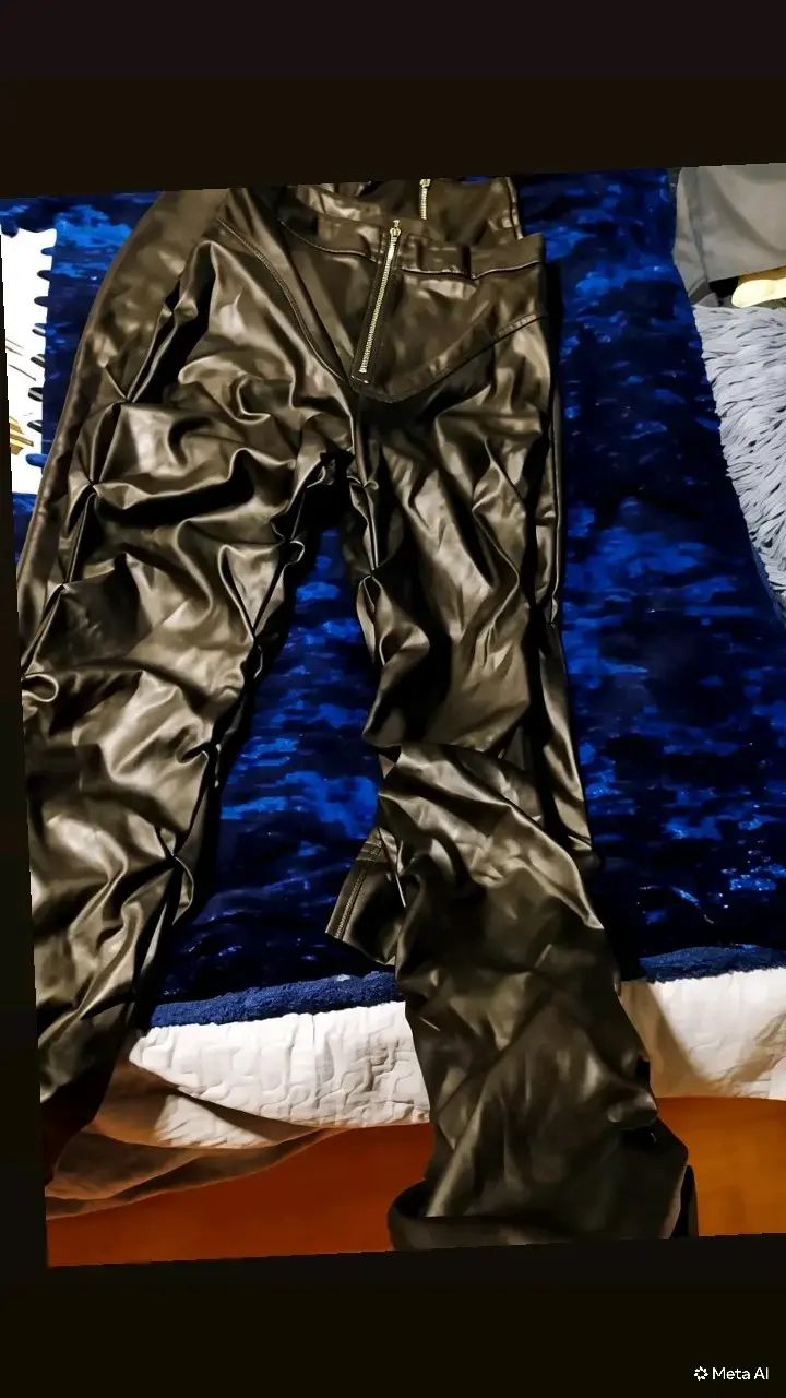 Pantalones de cuero negro talla 36hasta 38 - 2