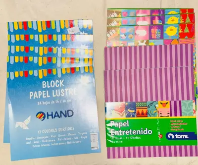 Papel crepé, cuadernos, masking tape colores. - miniatura 6