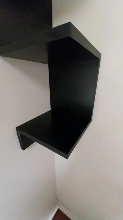 Estante de pared negro zigzag - miniatura 2