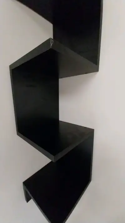 Estante de pared negro zigzag - miniatura 3