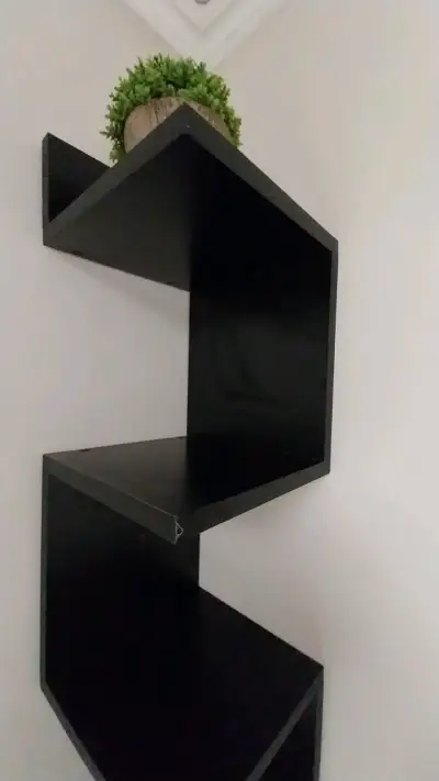 Estante de pared negro zigzag - miniatura 4
