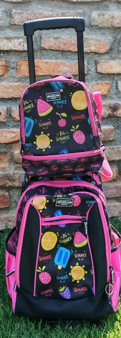 Mochila escolar con ruedas más lonchera - miniatura 1