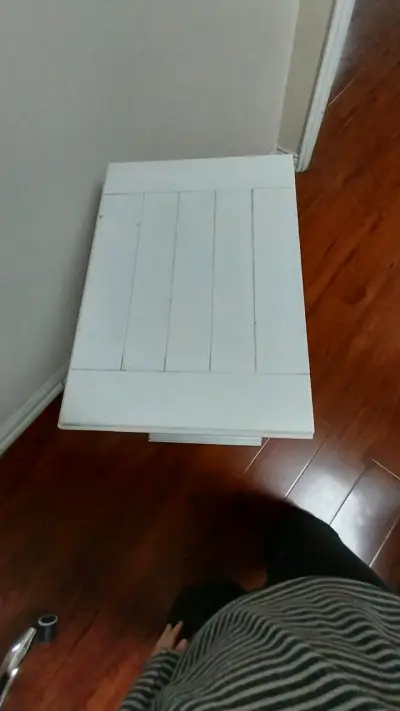 Mesa de madera de noche blanca - miniatura 6