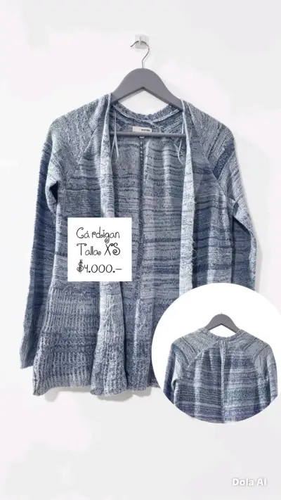 Cardigan gris talla XS - miniatura 1