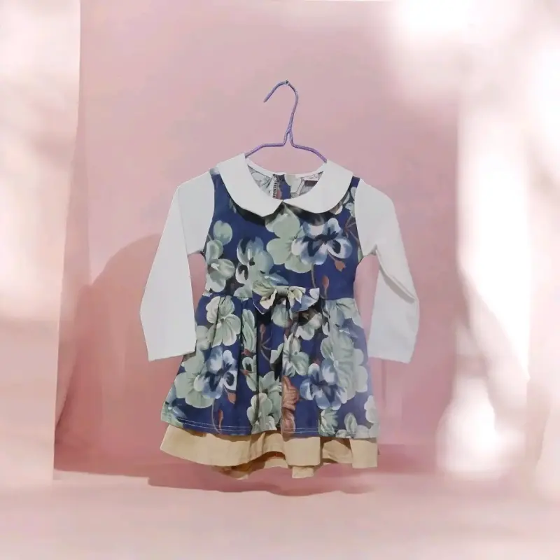 Vestido floral para niña T2-3