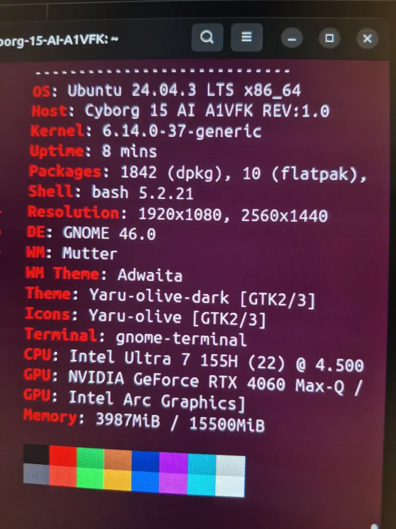 Notebook gamer MSI Cyborg I5 AI A1V - 4
