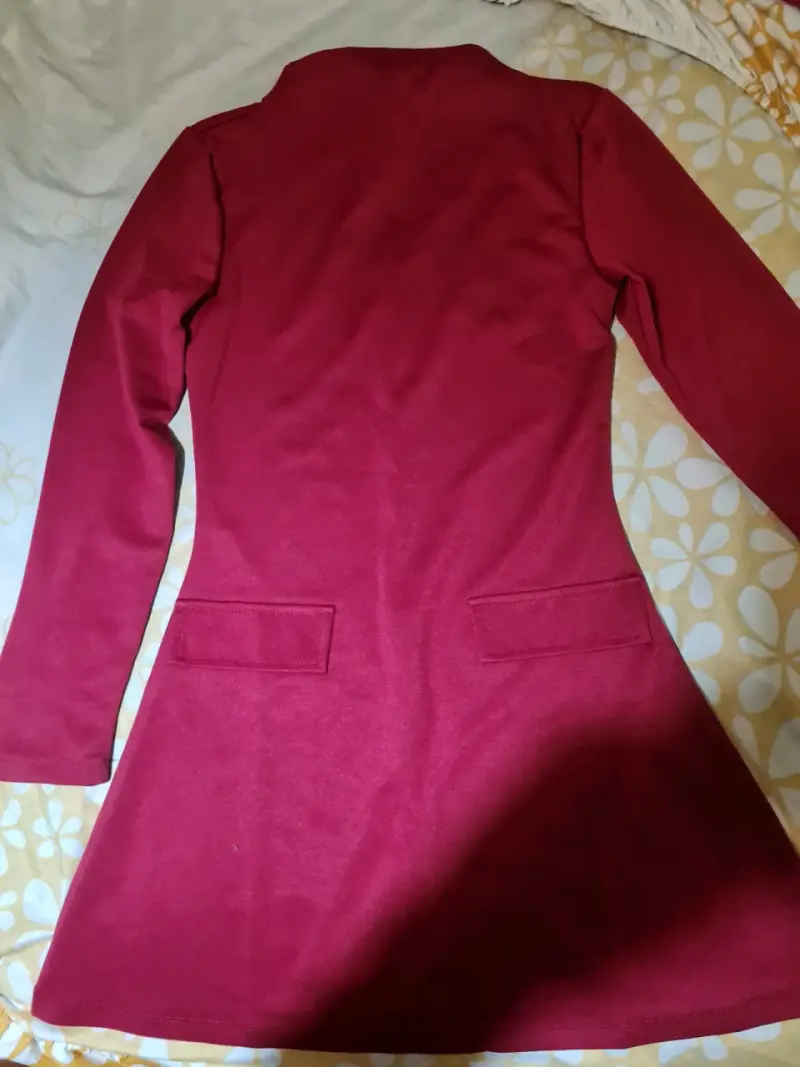 Vestido mini color vino/frambuesa - 2