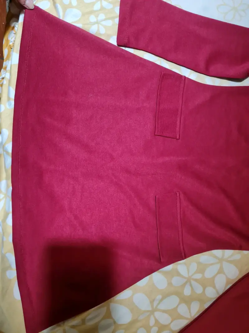 Vestido mini color vino/frambuesa - 3
