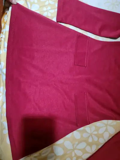 Vestido mini color vino/frambuesa - miniatura 3