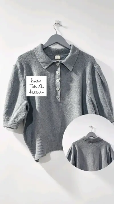 Suéter gris talla XL - miniatura 1