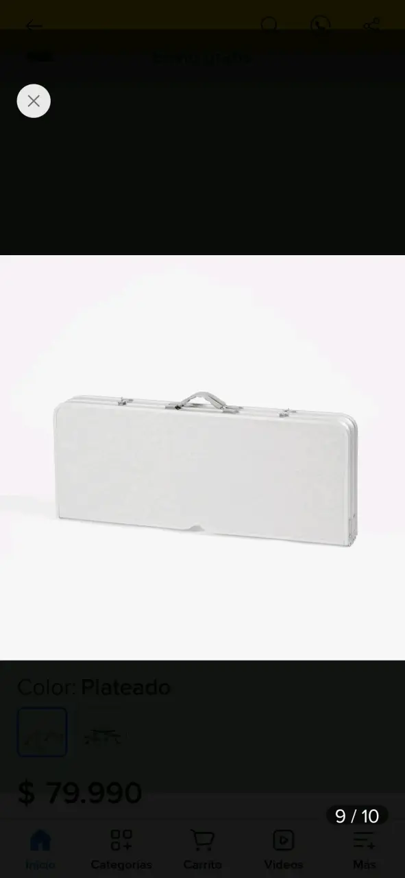 Mesa plegable con bancos plateada Doite - 2