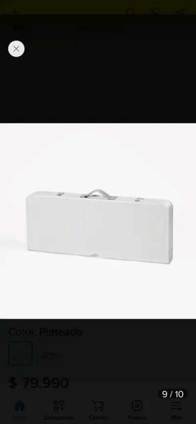 Mesa plegable con bancos plateada Doite - miniatura 2
