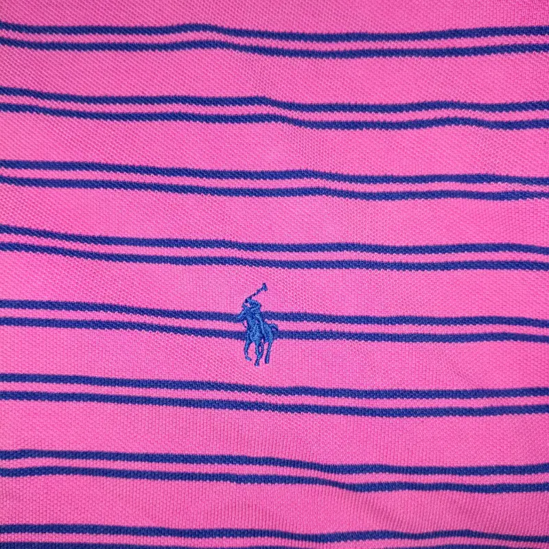 Polera polo rosa a rayas - 2