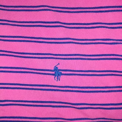 Polera polo rosa a rayas - miniatura 2