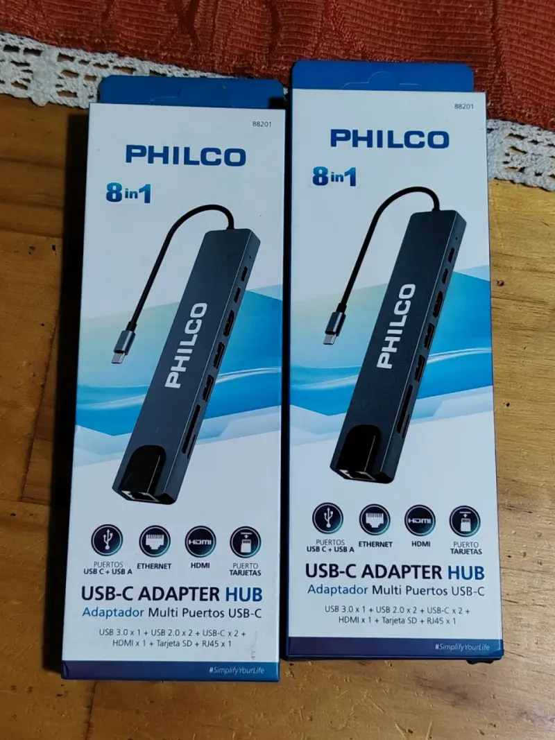 Adaptador USB-C Philco 8 en 1
