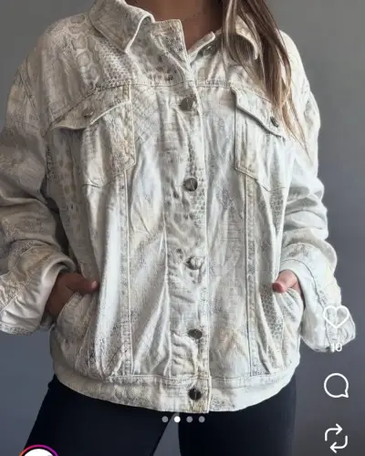Chaqueta oversize estampada clara - miniatura 1