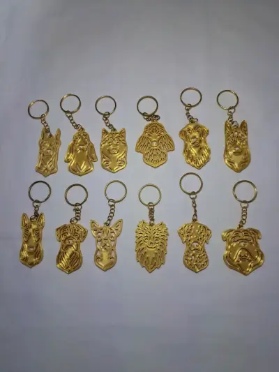 Set de llaveros de perros dorados - miniatura 1